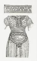 Bliaud de femme et ceinture (12eme siecle)